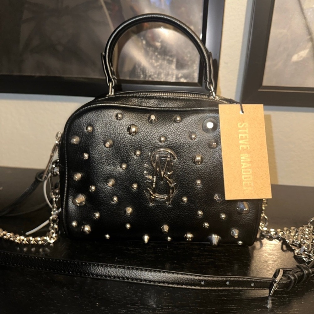 Steven Madden Bstarie Crossbody Black Stud and Stars Aesthetic-NWT